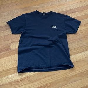 Classic Stussy logo Tee T-shirt. Navy. Size M.
